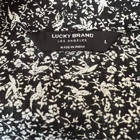 Lucky Brand Long Sleeve Peplum Blouse Sz-Large - Picture 4 of 9